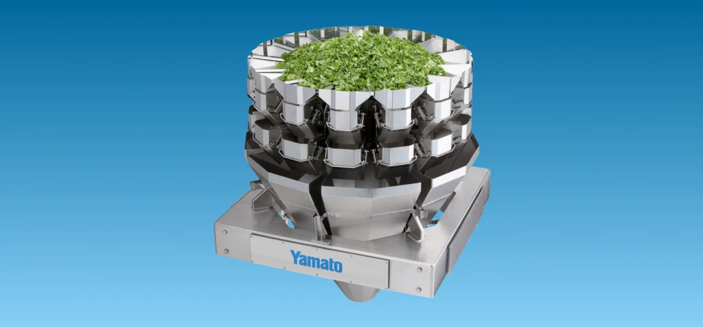 野菜を計量している自動はかり