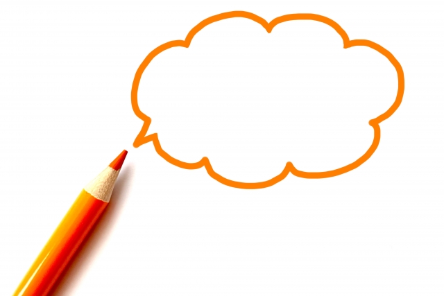 色鉛筆と吹き出し